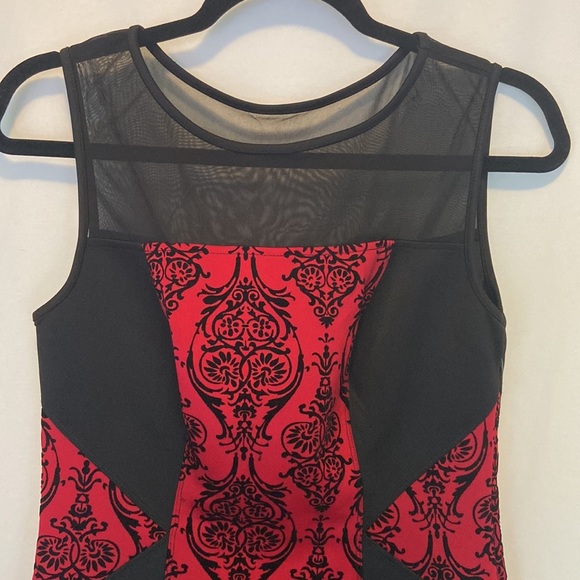 EN FOCUS Studio Red and Black Dress Size 10 - Picture 2 of 9